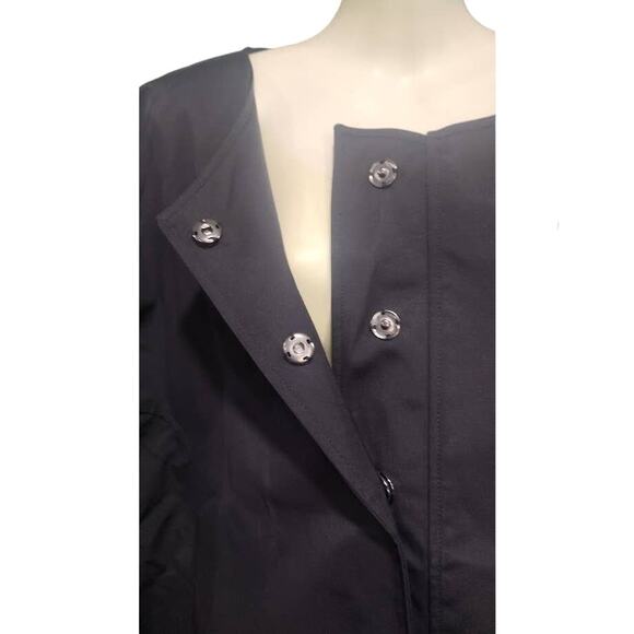 Vertigo Paris 3/4 Sleeve Snap Front Fully Lined Jacket, Black, Sz L - Picture 3 of 7